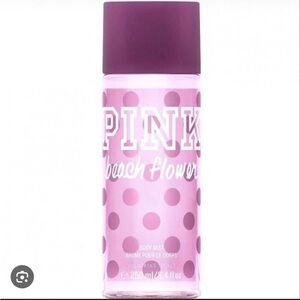 Victoria's Secret Pink Beach Flower Mist with Purple Polka Dots